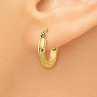 14k žuti zlatni okrugli obruč naušnice uši obruči postavite fini nakit za svoje poklone za žene