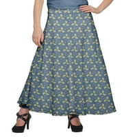 Moomaya tiskani rayon suknja Wrap Style plus size suknja Ljetna odjeća za nošenje
