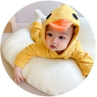 Jesenski baby rompers baby slatki životinjski kombinezon 3D pidžama s kapuljačom s dugim rukavima za