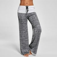 Outfmvch joga hlače patchwork joga brzo sušenje sportova na otvorenom široko-noga hlače za žene teretne hlače