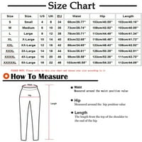 Žene plus veličine Cafuvv ženske ležerne prilike čvrste elegantne hlače široke struke hlače hlače hlače