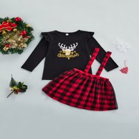 Thefound Toddler Baby Girginje Božićne odjeće Dugi rukav Poštovani ELK majica TOPS sukse