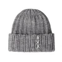 Tata šeširi za žene unise modni ležerni vuneni šešir Zima zgušnjava vanjski pleteni kaputičarski kape za muškarce za muškarce