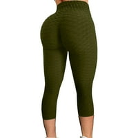 Naughtyhood ženska mjehurića za dizanje hip vježbanja fitness tekući visoki struk joga hlače gamaše za žene zelene xxl