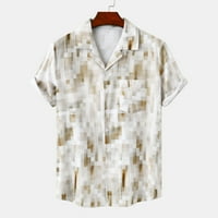 Muškarci T-majice Havajski Slim Fit Stretchyd ovratnik kratki rukav Ležerni dugnji majica Majica Majica