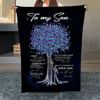 PorodicaLoveshop LLC do mog sina pokrivač od drveća, prekrivač runa, pokloni za sina, mog sina pokrivač,