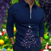 Hanas muške modne povremene božićne košulje s dugim rukavima, bluza Bluza Bluse Bluse XXXL