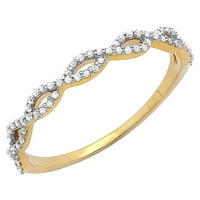 Dazzlingock Collection IGI certificirani okrugli bijeli dijamantski diamond Infinity Crossover Swirl