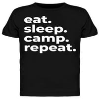 Jedite, spavajte, kampove i ponovite mušku majicu