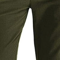 Dezed muške poslovne pantske čišćenja muške poslovne labave velike veličine elastični struk pamuk All-Match Solid Color Army Green XXXL