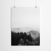 AmericanFlat crno-bijela magla priroda Tanya Shumkina Art Art Print