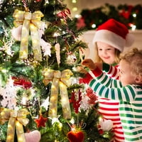 Vikakioze Božić, Božić, Božić, Božićni venglež, božićni luk venac, topla LED svjetla Božićna stablo TOPPER za unutarnje otvorene na otvorenom na otvorenom