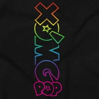 Pop šarene duge neon logo Zip hoodie dukserice Žene Brisco brendovi x