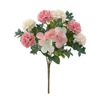Yinmgmhj Umjetno i cvijeće Umjetno umjetno cvijeće svileni hidrangea cvijeće Bouquet Bouquet ukras umjetno