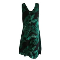 Haljine za žene bez rukava za tisak Cvjetni uzorak V-izrez Maxi Loose Fit Y2K moda Elegantna zabava