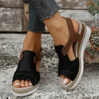 Ortopedska platforma sandale za žene Ljeto Dressy STAN OPEN TOE gležnjače za gležnjeve Espadrilles Sandale