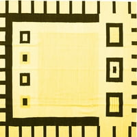 Ahgly Company Zatvoreni kvadrat Sažetak žuti prostirke savremene površine, 8 'kvadrat