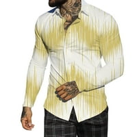 Muškarci T-majice kravata boja gradijent tiskani ovratnik dugih rukava dugih rukava jesen zima jedno