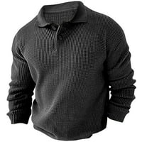 Yubnlvae Muški džemper pulover džemper Jumper Ribbed pleteni pleteni pleteni poklopac moderan savremeni