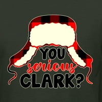 Divlji Bobby, ti ozbiljan Clark? Božićni unisni grafički grafički duks, šumska zelena, 3x-velika
