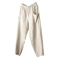 Pergeraug Muške dukseve novi stil Jednostavne pamučne pamučne pantalone za pantalone za muškarce bijele