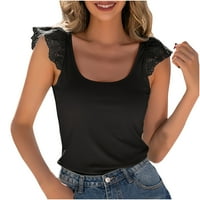 Ženske košulje bez rukava s rukavima obična fit vrhova Ušteda za čišćenje Ljetne majice Radna uniforma