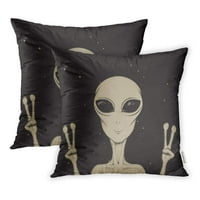 Crtanje vanzemaljaka Prikaz mirovnog potpisa Space Life Life Color Paranormal UFO astronomski jastučni