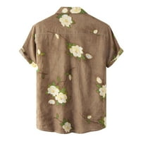 B91XZ radne košulje za muškarce muške ležerne modne majice Hawaii cvjetna košulja za košulje s kratkim