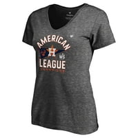 Ženska fanatika brendirana HATREED charcoal Houston Astros Američka liga Champions ormalicu V-izrez majica