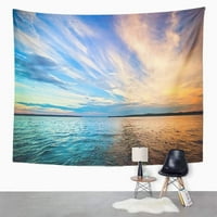 Plavo oceansko nebo na suncu Nature Sastav Šareni val Zidno umjetnost Viseća tapiserija Kućni dekor