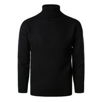 SNGXGN muški džemper s V-izrezom WAFLLE Stitch Crewneck Muški džemperi, crna, veličina 2xl