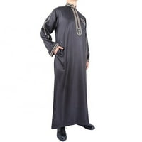 Muškarci Jubba Kaftan Thobe Dishrash Saudijske Arapske muslimanske duge rukave Maxi haljina