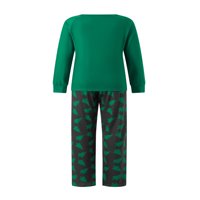 Porodični božićni pidžami Podudarni setovi zeleni Xmas Tree Ispis pulover vrhovi labavih hlača Kućna