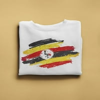 Uganda Flag BrushFroke dukserica Muškarci -Mage by Shutterstock, muško X-Veliki