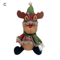 Hyda božićna plišana igračka puna popunjena dekorativna izvrsna vezom mini santa claus elk snjegović