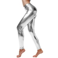Vježbe za žene za ženske kožne pantalone gamaše struine pantalone za žene nogu mokri izgleda joga hlače
