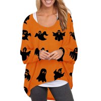 Duks Halloween Ženska bundeva grafička pulover Bluza pada dugih rukava