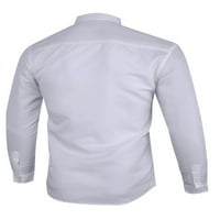 Voguele muns tunika majica rever na vratu Dugme dolje majice Business bluza Jednostruki grudi bijeli