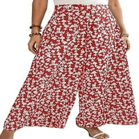Dabuliu široke noge duge ravne hlače Šarene visoke struk labave fit meke pantalone Žene Ležerne ljetne