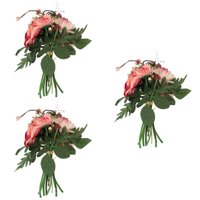 Lažni cvjetni buket aranžmani cvjetni kućni regija Realistična vjenčana suha ruža Favors Party Dekorativne