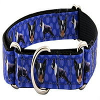 Country Brook Design® Boston Terrier Ribbon Martingale ovratnik za pse Limited Edition - mali