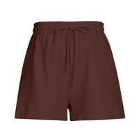 Ljetne kratke hlače za žene elastične visoke strukske vuke široke vučne kratke hlače labave udobne plaže