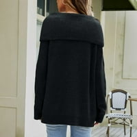 Shmport ženski dugi rukav duks džempera elegantan dressy dugi džemperi jesen trendy pulover