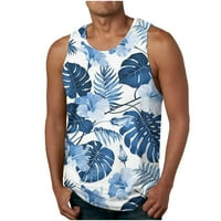 Ljetni vrhovi tenka za muškarce Nova moda Ležerna ljetna ljetna cvjetna havajska CamiSole Print Sport