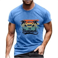 Radne majice za muškarce Ležerne prilike, okrugli vrat 3D digitalni ispis Pulover fitness sportske kratke