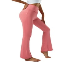 MubIneo Women V Cross Struk gamaše, čvrstih boja-boje-obojenih uzorak joga hlače