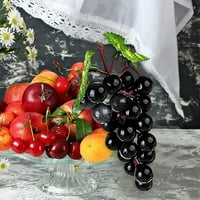 Gladni umjetni grožđe klaster grožđe klaster sa svilenim lišćem izdržljive stabljike crne ljubičaste