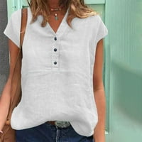 Zermoge T-majice bluze za žene za žene plus veličine, ženska modna V-izrez Slobodno vrijeme kratkih