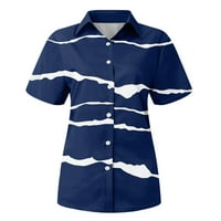 Modni ženski bluza džep tee casual popularna bluza vrhova majica s kratkim rukavima Trendy slobodno