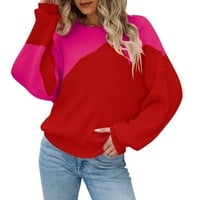 Džemper za žene Žene Ležerne prilike pulover s dugim rukavima Nepravilno učvršćeni okrugli ovratnik